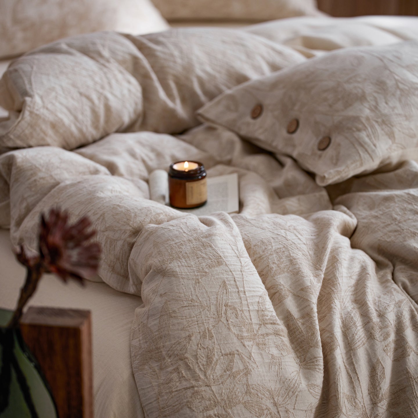 Jacquard Linen-Cotton Bed Sets