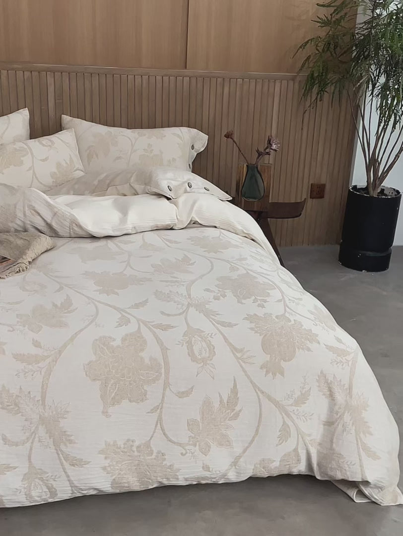 Jacquard Linen-Cotton Bed Sets